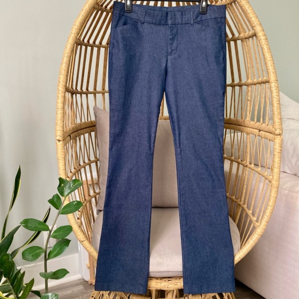 Gap Slim City US 8 Bootcut Womans Blue Business Casual Pants Trousers Classic
